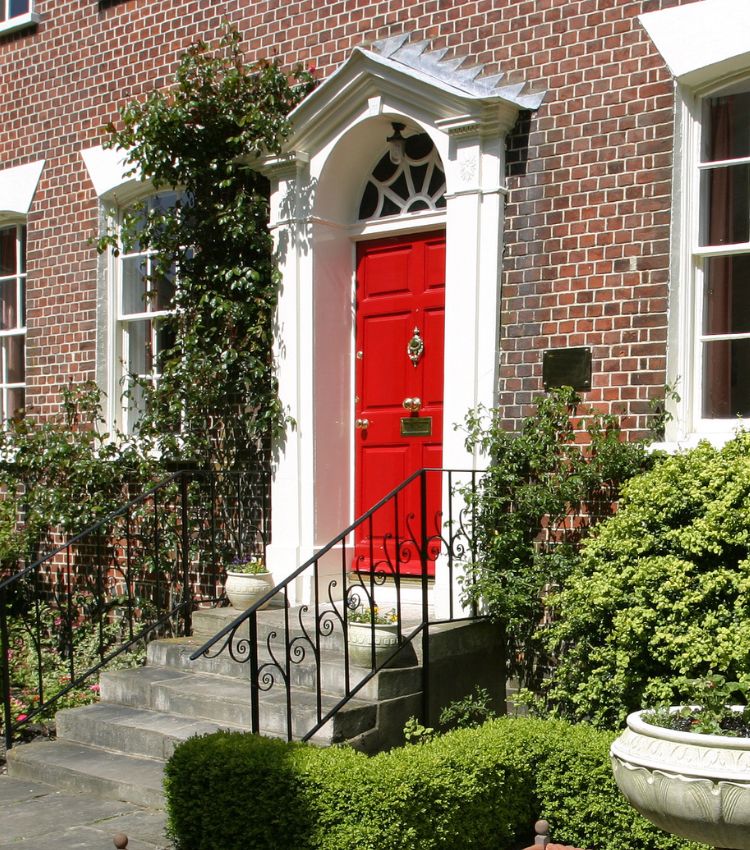 Front door of an elegant Georgian house
